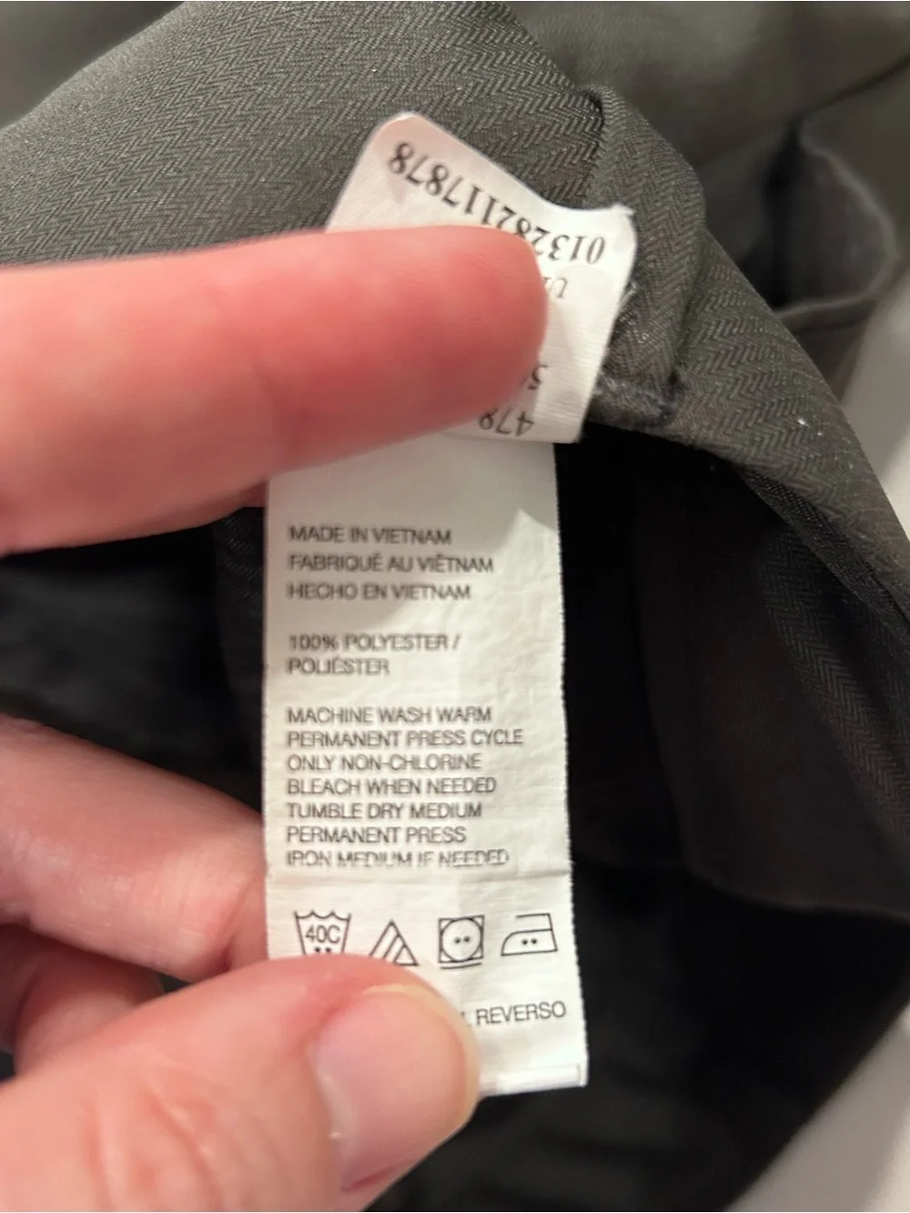 Lot Of 2 Men’s Van Heusen Charcoal Gray Flat Front Dress Pants Size 36x30